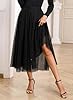 Happy Sailed Black Skirt for Women Fall Fashion El... #3
