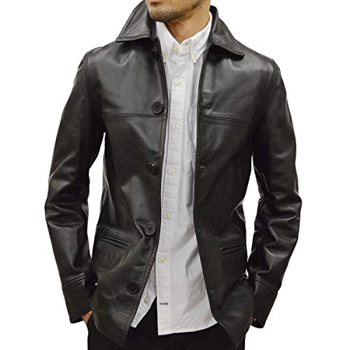 レザーカーコート レザージャケット メンズ 本革 カバーオール コート シンプル 革ジャン 皮ジャン ライダースジャケット Haruf ハルフ TQPST