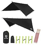 Gold Armour Rainfly Tarp Hammock, Premium 20ft x 14.3ft Rain Fly Cover, Waterproof Ultralight Camping Shelter Canopy