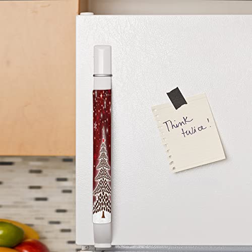 Image of Pardick Coffee Christmas Tree Refrigerator Door Handle Covers Set of 2 Washable Fridge Dishwasher Oven Mocrowave Door Decor Protector Handle Cover Keep Your Kitchen Appliance Clean