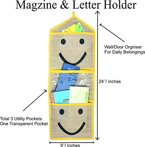 MARINE PEARL Magzine Holder,Letter Holder,Stationary Organizer,Wall Hanging Storage Pockets,Storage Organizer 1