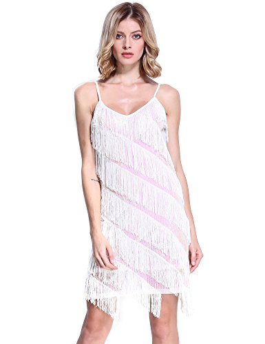 PrettyGuide - Vestido - para Mujer Blanco Blanco 38-40