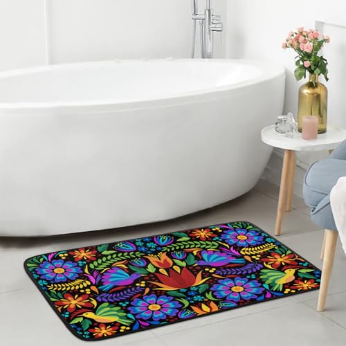Tapete Floral con Pájaros Mexicanos 35'' x 24'' miniatura 4