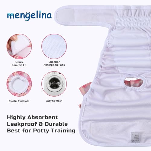Image of Reusable Dog Diapers Female 3 Pack Doggie Diapers for Period Heat Incontinence Puppy Training (Small, Watercolor)