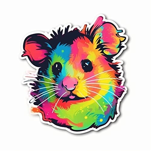 Image of Yoonek Graphics Hamster Vinyl Decal Sticker for Car, Laptop, Tumbler, More. #005468