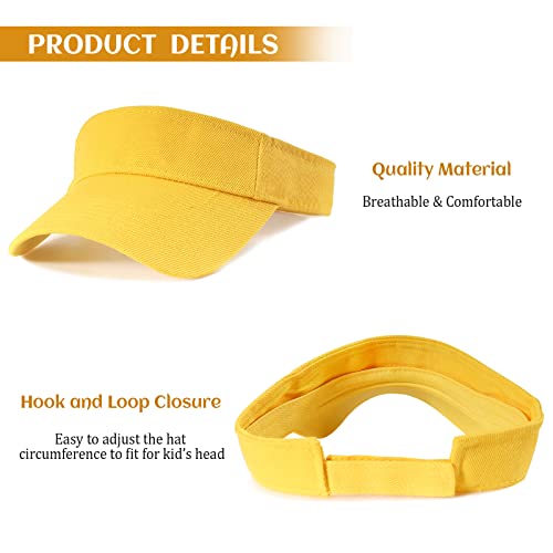 Ultrafun 9Pack Kids Sun Visor Hat UV Protection Sports Tennis Beach Summer Visor Hats for Boys Girls Aged 5 to 12 Years3