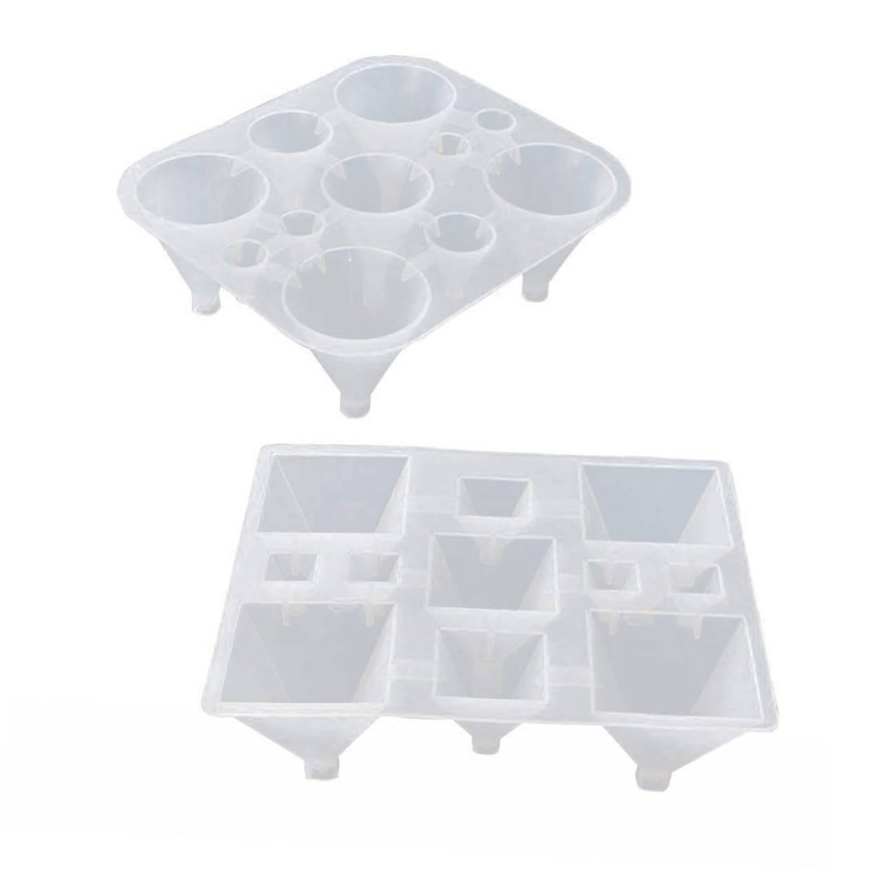 SHINEOFI 2piezas Molde De Silicona Para Repostería Forma De Cono Compartimentos Para Pasteles Fondant y Manualidades Para Hornear y Decorar Postres