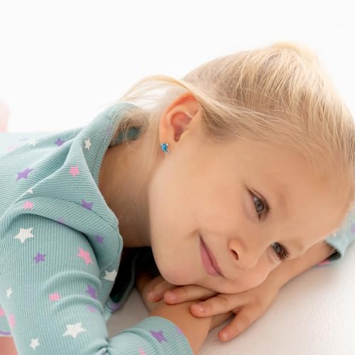 925 Sterling Silver Blue Enamel Playful Whale Safety Screw Back Earrings For Children - Young Girls Ocean Life Earrings for a Fun Vacation - Sea Life Whale Earrings For Kids2