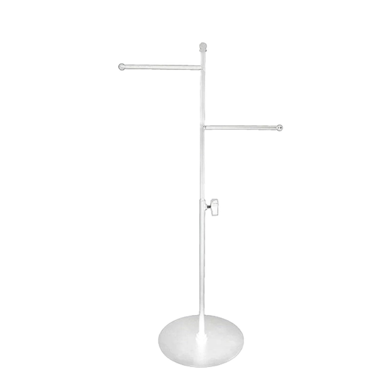 WxuuLTGJR Tabletop Jewelry Display Stand Adjustable Earring Tower Rack Iron Wire Jewelry Easel Stand Holder Countertop Scarves Organizer(Wei�)