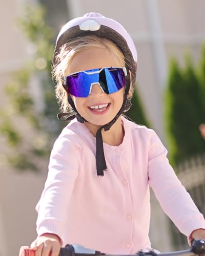 FEISEDY Teens Baseball Sunglasses Sports Cycling Glasses for Youth Polarized UV400 Boys Girls Age 8-14 B0093 — view 2