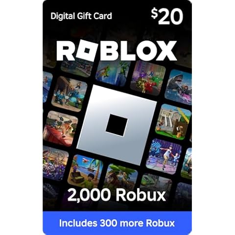 Roblox Digital Gift Card - 2,000 Robux [Includes Exclusive Virtual Item] [Online Game Code] Cover
