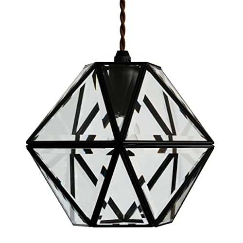 BELLED ペンダントライト 1灯 レイヴァ ガラスシェード 天井照明 おしゃれ 照明器具 キッチン 玄関 寝室 トイレ 廊下 ブラック BBP-148(BK)