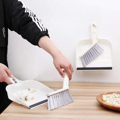 Tigogz Desktop Cleaning Brush Garbage Shovel Set Dust Dust Broom Combination Mini Simple Dust Dust Broom 1Set