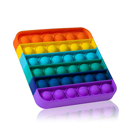 Push Pop Bubble Fidget Sensory Toy, Push Pop Fidget Toy, Square, Rainbow Push Pop Bubble Fidget Sensory Toy, Push Pop Fidget Toy, Square, Rainbow