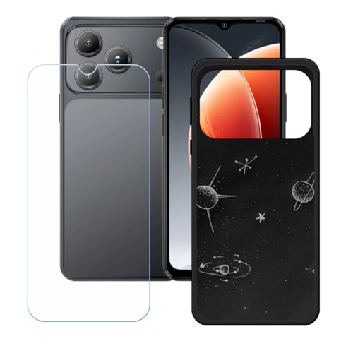 BMPNLSZ �K�pBlackview Wave 7C�p+HD�����K���X�ɓK�����ėpTPU�P�[�X�A�V���J�Q���P�[�X�o���p�[�ی�o�b�N�P�[�X-�K�pBlackview Wave 7C�p�ɓK����9�d�x�X�N���C�u�h�~�X�N���[���v���e�N�^(6,56") - WZ26