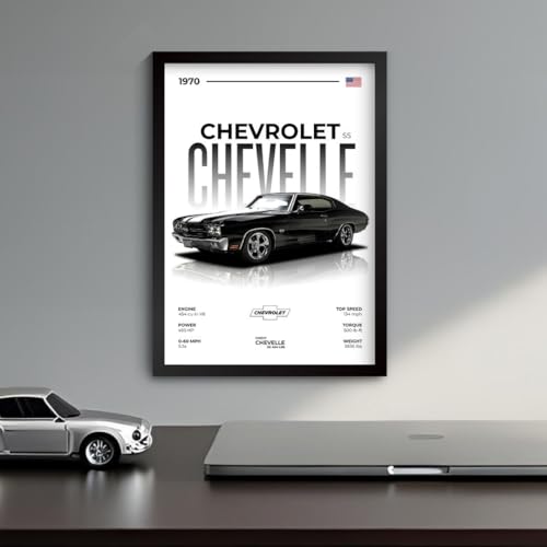 Image of Funk You Store A4 Framed Poster for Wall (31 x 23 cm) (Chevrolet Chevelle)