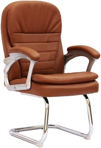 SMTE Office Chairs - Visitor PU Leather Finish - Brown with keychain