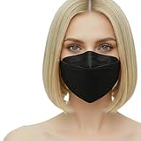 kela FFP2 - Mascarilla respiratoria | 20 unidades | con extensión de gancho para las orejas | fabricado en Alemania | protección climática neutra con capacidad de respiración mejorada | color negro