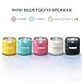 Andowl Mini Bluetooth Speaker, Portable Wireless Speaker with TWS Stereo Pairing, Built-in Mic, Micro SD Card Playback, LED Light Effects, Compact Small Speaker for Indoor & Outdoor Use, Yellow