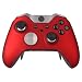 eXtremeRate Scarlet Red Soft Touch Replacement Shell Front Faceplate Cover for Xbox One Elite Controller with Thumbstick Accent Rings - Model 1698