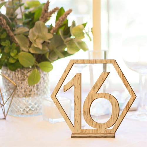 Numéro de table de mariage en bois champêtre pour décoration de buffet rustique