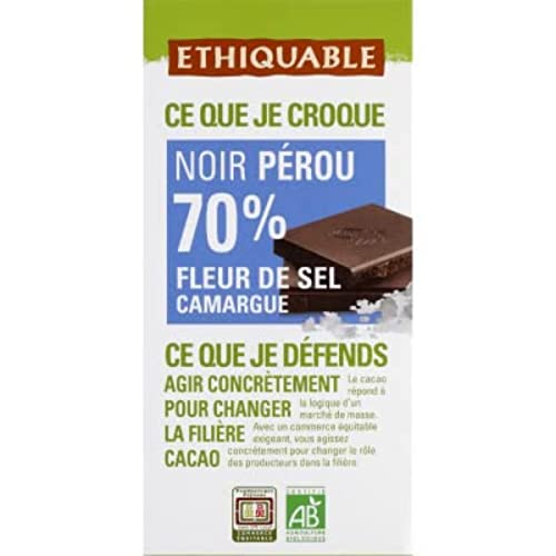 Chocolate Negro Perú 70% Flor de Sal BIO 100g