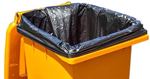 Heavy Duty Black Wheelie Bin Sacks - Box of 100