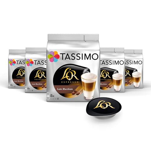 Tassimo Kapseln L'OR Latte Macchiato, 5 x 8 Pads, 40 Kaffeekapseln