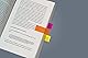 SIGEL HN614 Haftmarker, 160 Streifen im Format 20 x 50 mm, orange, blau, gelb, lila