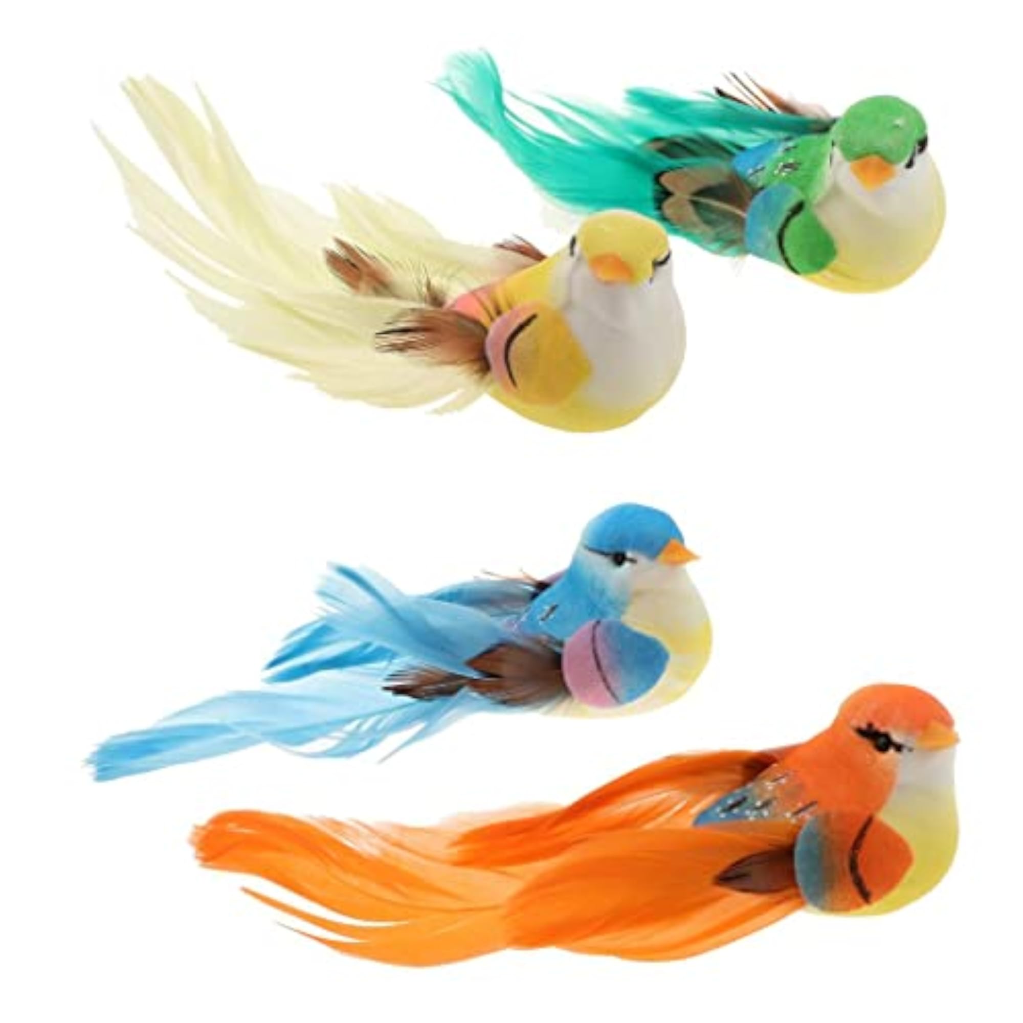 4pcs Artificial Birds Simulation Home Decor