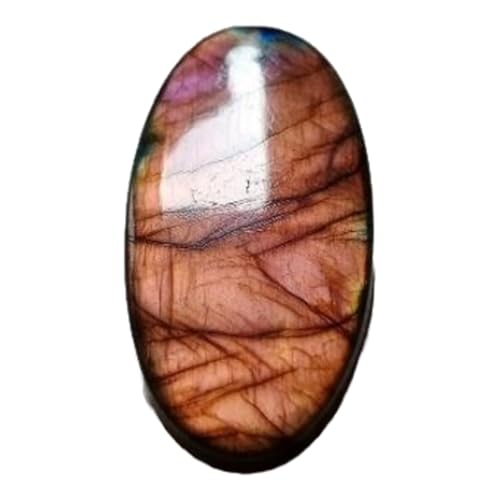 Labradorite violette naturelle cabochon ovale 49x24x7mm pierre gemme fabrication bijoux DIY