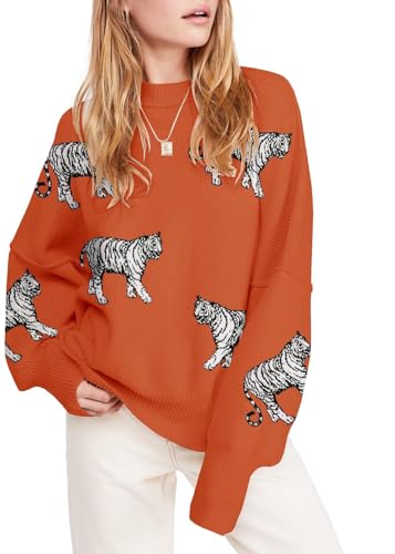 Image of Womens Sweaters Causal Crewneck Batwing Sleeve Knit Top Side Split Oversized Pullover Sweater Loose Jumper
