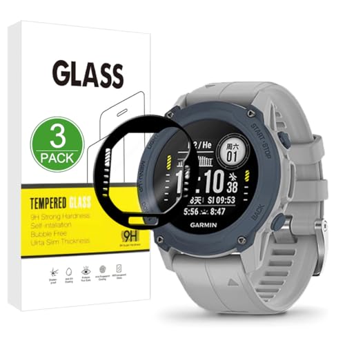 X-Dision compatible con Garmin Descent G1 Protector de Pantalla,3 Piezas[Cobertura total 3D] Película Protectora de TPU Flexible HD sin Burbujas[No es Cristal],Antiaceite y Antiarañazos