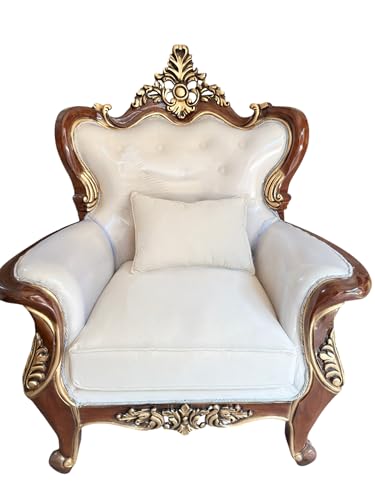 Image of Wooden Sofa Set Carving for Living Room (5 Seater Sofa @4)