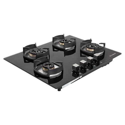 Faber 65CM Hobtop, 4 Brass Burner|Flame Failure Device, Toughened Glass, Auto Ignition, Cast Iron Pan Support, 5Y Warranty Glass, Burner, Valve|2Y... - Image 3