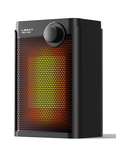 Lerat Electric Space Heater, Small Heater for Indoor Use, 1200W PTC Fast Heating Portable Heater,...