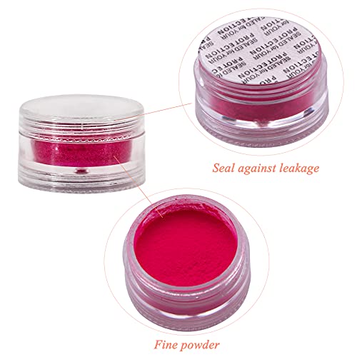 Duufin 36 Stück Pigment Nagel Pulver Pigment Nagelpulver Nail Powder Nagel Glitter Nagelpuder für Nagel Kunst Dekoration