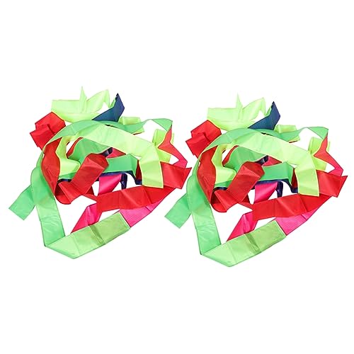 BESPORTBLE 2pcs Kite Tail Sensory Rainbow Decor Easy Attachable Nylon Cloth Outdoor Kite Making Supplies