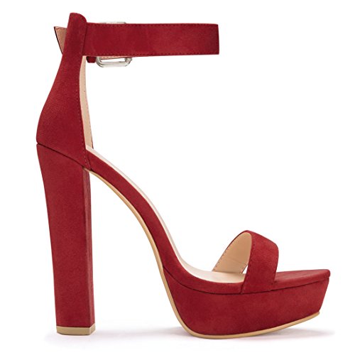 Image of Allegra K Women's Platform High Heel Ankle Strap Chunky Heels Sandals
