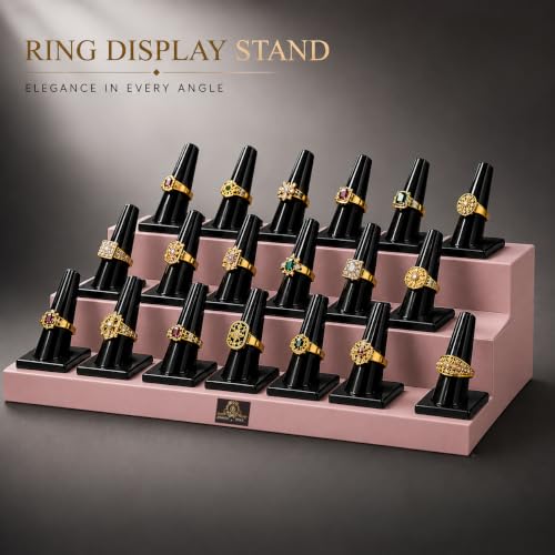 Image of Johnson Tools Ring Display Stand Holder Cone Shaped Showcase Organizer for Gold and Silver Rings Jewellery
