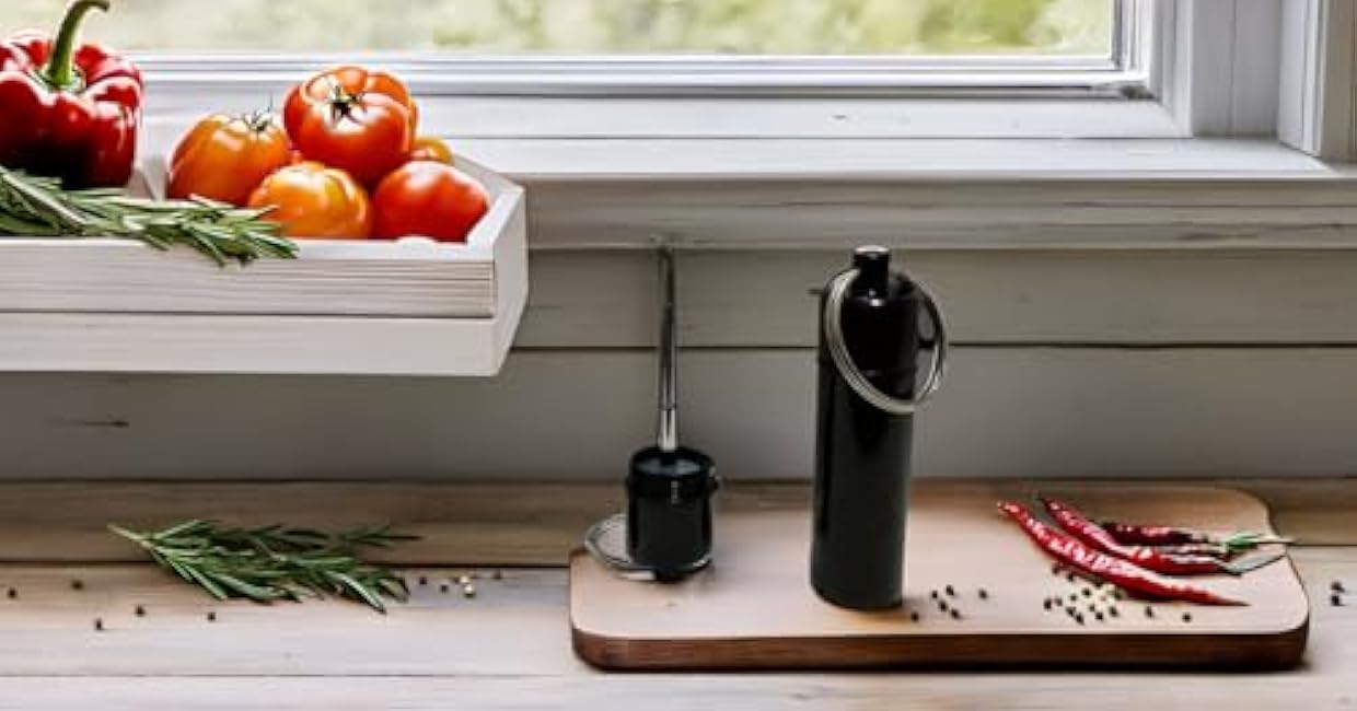 Kitchen Spice Container Dispenser Set | Superfine Seasoing Holder | Coarse to Fine Pepper Kit