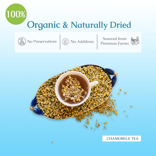 Image of Himalayan Firefly Combo Pure Chamomile and Ashwagandha Tea Monthly Pack | Herbal Floral and Root Loose Blend | Dried Flowers and Roots Infusion for Daily Beverage | Home Office Use | Pack of 2-100g