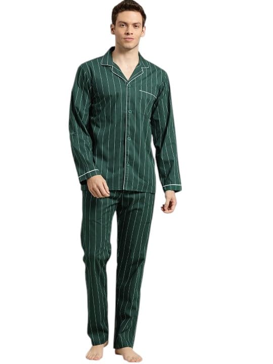 hancock Men Pure Cotton Striped Pyjama Set-picture-38