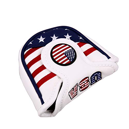 Usa Stars And Stripes Magnetic Closure Golf Mallet Putter Head Cover For Odyssey Scotty Cameron Golf Builder #TOP2