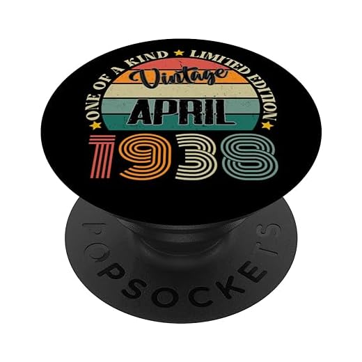 86 Años Vintage Abril 1938 86 Cumpleaños Retro PopSockets PopGrip Intercambiable