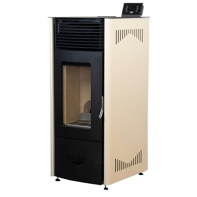 TODOPETS - ESTUFA PELLET ELBA 10 AUTOMATICA, 10KW PROGRAMABLE ECODESIGN COLOR BLANCO