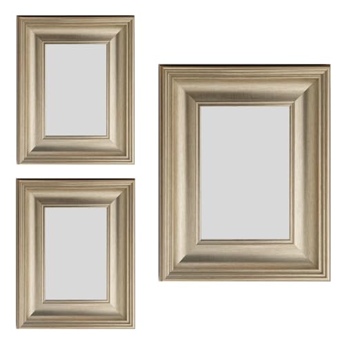 Espejos Decorativos de Pared Vintage Plateados Marca DekoArte