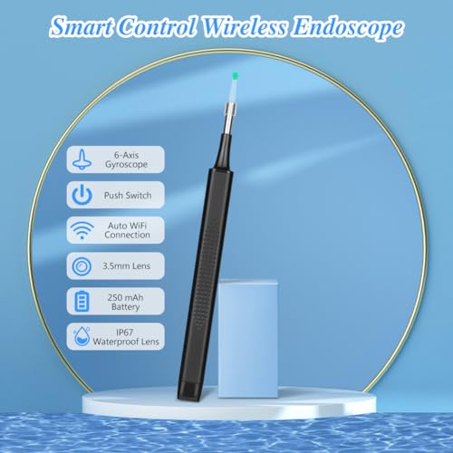 ACWOO Ear Otoscopes, 5040P HD Wireless Ear Wax Removal Kit with Camera, Visual Ear Otoscope Ear Cleaner with 6 LED Lights - Image 2