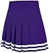 Double Knit Knife Pleat Skirt Purple Large