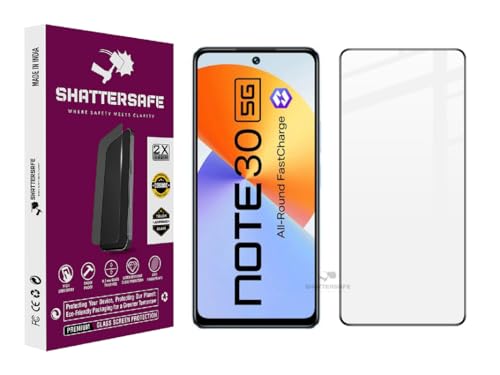 Image of Oleophobic Tempered Glass Screen Protector Compatible For Infinix Note 30 5G [Pack of 1]. Edge To Edge Full Screen Protection With Easy Installation Kit & Case Friendly Fit.